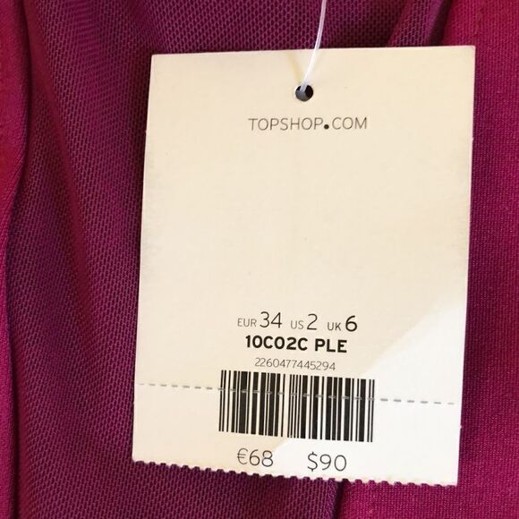 NEW Topshop raspberry fit and flare dress NWT - Picture 7 of 13